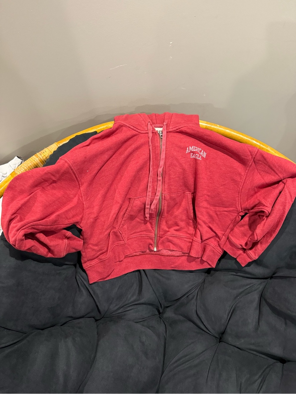 American Eagle Outfitters Kids Red Full-Zip Hoodie